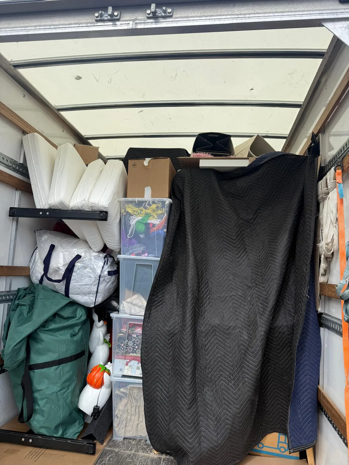 Furniture prepared for a house move